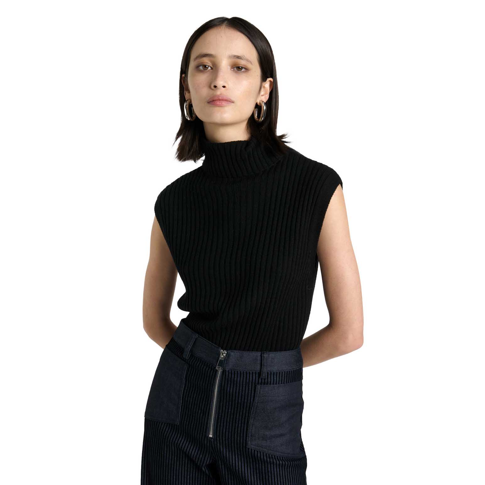 Cue Merino Roll Neck Tank